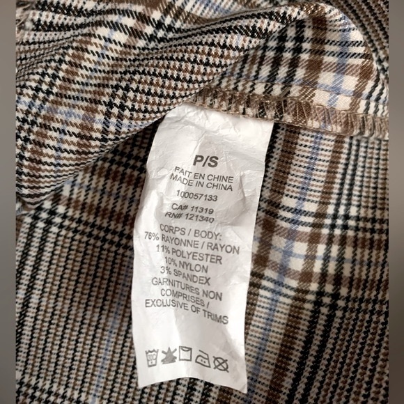 Garage Plaid Fitted Mini Dress | Women’s Size S/P - Picture 7 of 7